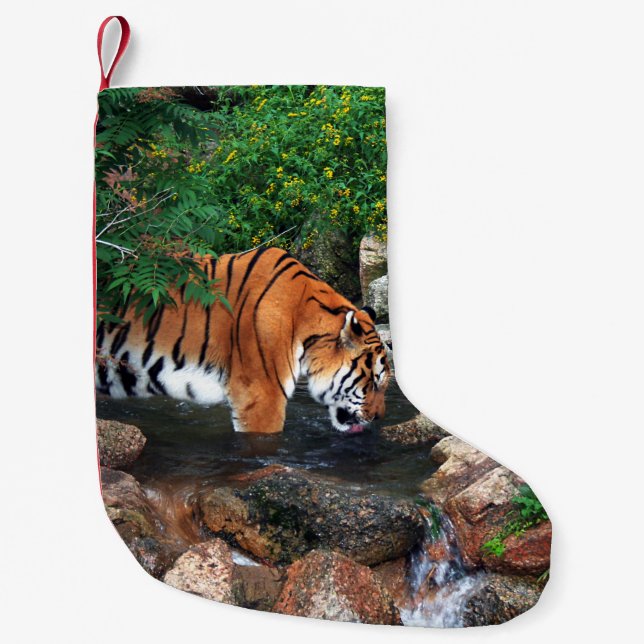 Petite Chaussette De Noël Tigre à la chute (Devant)