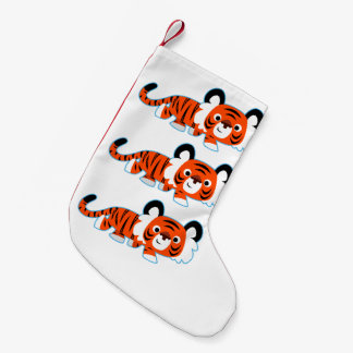 Petite Chaussette De Noël Tigre de dessin mignon sur le bouchon de chasse