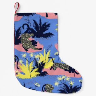 Petite Chaussette De Noël Tigre géométrique, léopard : motif pour enfants.