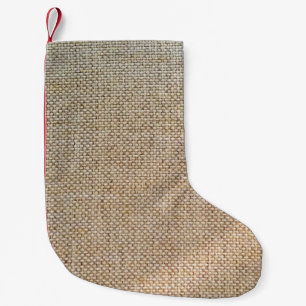 Petite Chaussette De Noël Tissu arrière - plan marron textile