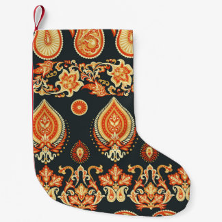 Petite Chaussette De Noël Tissu ethnique oriental Paisley