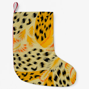Petite Chaussette De Noël tissu peau abstraite mixte animal texture backgrou