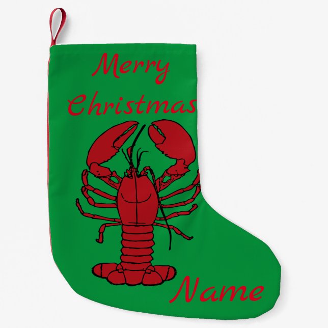 Petite Chaussette De Noël Tonnerre-Cove de homard rouge du Maine (Devant)
