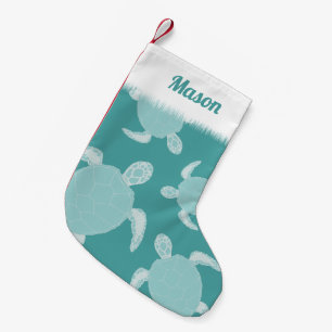 Petite Chaussette De Noël Tortue bleue