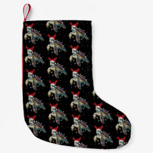 Petite Chaussette De Noël Tortue de mer Guirlandes de Noël Chapeau de Santa 