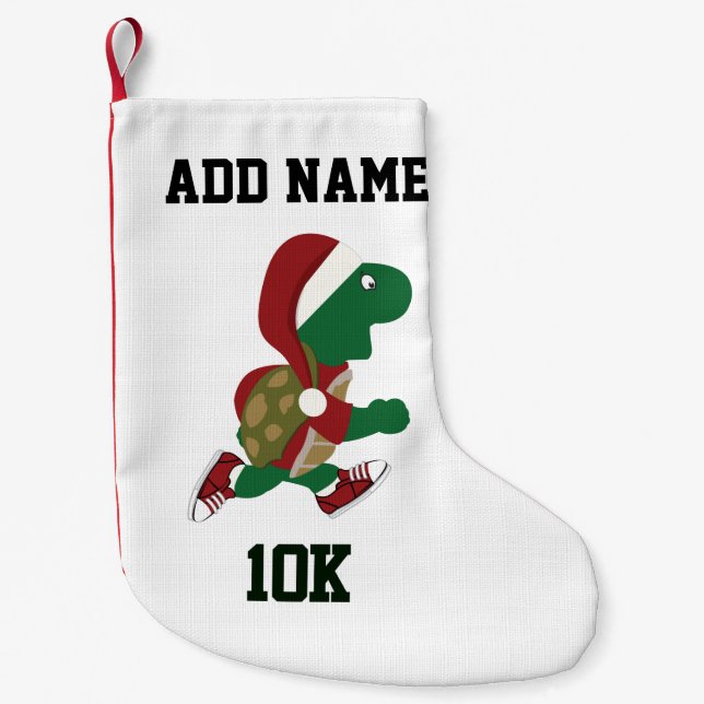 Petite Chaussette De Noël Tortue de Noël 10K (Devant)