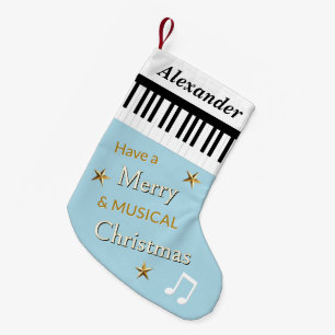 Petite Chaussette De Noël Touches de piano Clair Musique Bleue Thème Personn