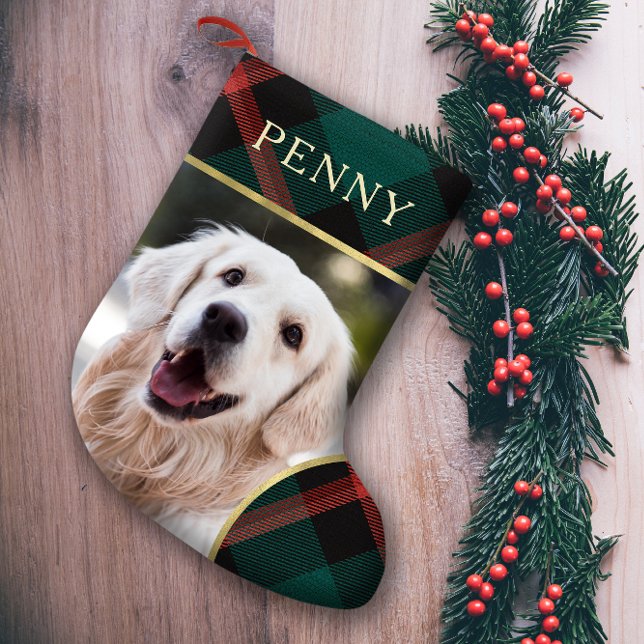 Petite Chaussette De Noël Tradition des plaids rouges et verts Noël (Créateur téléchargé)