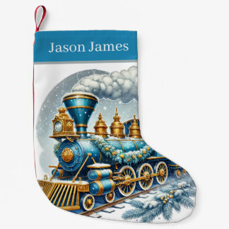 Petite Chaussette De Noël Train de Noël festif ajouter un nom