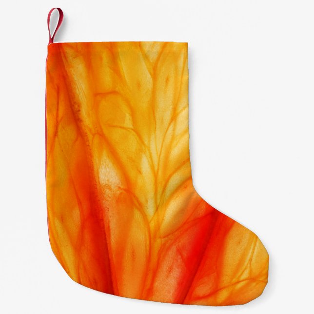 Petite Chaussette De Noël Tranche d'agrumes avec rétroéclairage, macro abstr (Devant)