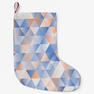 Petite Chaussette De Noël Triangles bleus doux