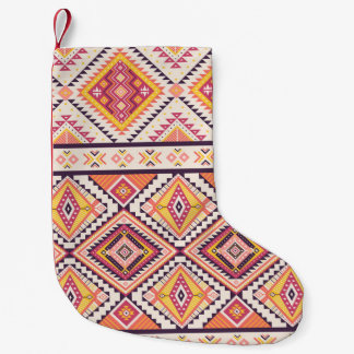 Petite Chaussette De Noël Tribal Aztec rayé Arrière - plan sans couture