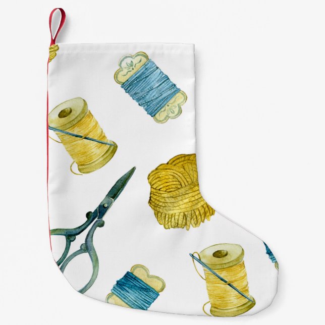 Petite Chaussette De Noël Tricot motif sans faille (Devant)
