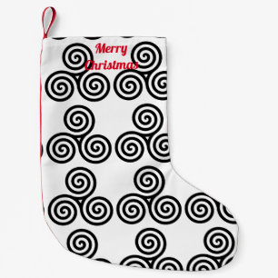 Petite Chaussette De Noël Triple spirale noire Thunder_Cove