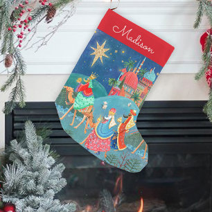Petite Chaussette De Noël Trois sages hommes Kings vacances Noël