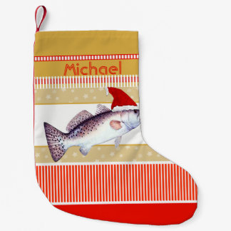 Petite Chaussette De Noël Truite tachetée Père Noël