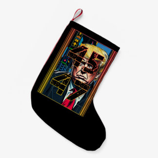 Petite Chaussette De Noël Trump 45 47 Portrait Pop Art