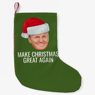 Petite Chaussette De Noël Trump avec Santa Hat — Rendre Noël merveilleux