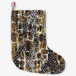 Petite Chaussette De Noël Un design abstrait qui transforme une peau animale