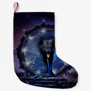 Petite Chaussette De Noël Un loup magnifique passe par la porte