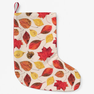 Petite Chaussette De Noël Un motif sans faille créé à partir de feuilles rée