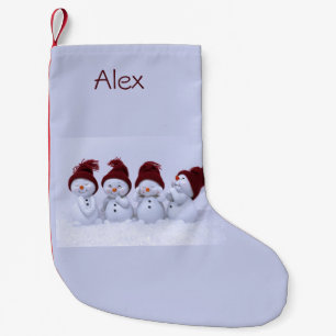 Petite Chaussette De Noël Un quatuor de bonshommes de neige