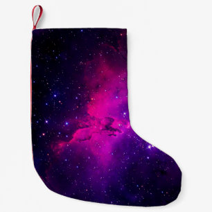 Petite Chaussette De Noël Une belle nébuleuse lumineuse. arrière - plan, 