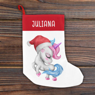 Petite Chaussette De Noël Unicorn Christmas Stockings   Cute Unicorne rose