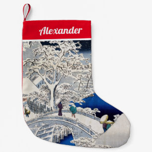 Petite Chaussette De Noël Utagawa Hiroshige - Pont des tambours à Meguro
