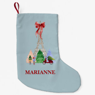 Petite Chaussette De Noël Vacances à la Tour Eiffel de Paris en France