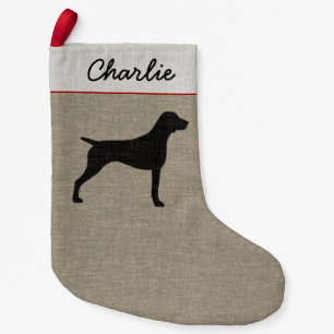 Petite Chaussette De Noël Vacances allemandes de silhouette de chien