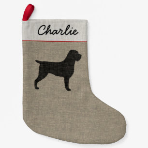 Petite Chaussette De Noël Vacances de silhouette de chien de griffon de