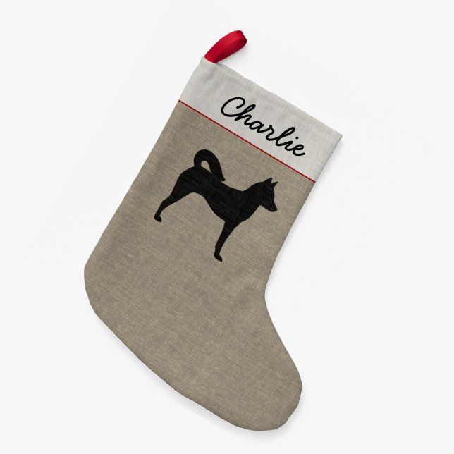 Petite Chaussette De Noël Vacances faites sur commande de toile de Faux de (Devant (Accrochage))