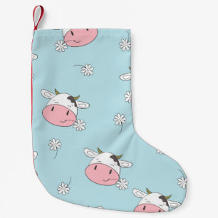 Petite Chaussette De Noël Vaches mignonnes sans couture motif. dossier enfan