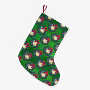 Petite Chaussette De Noël Vague de Noël de volley-ball
