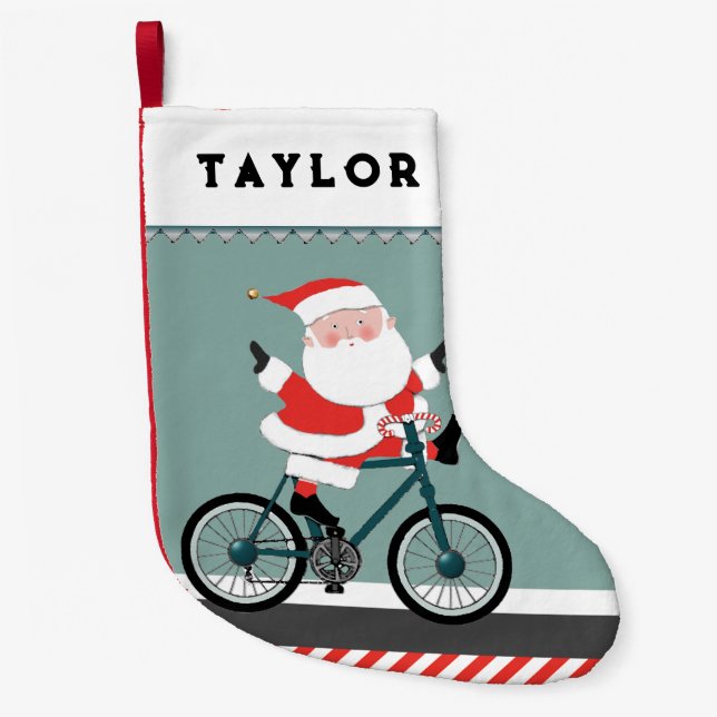 Petite Chaussette De Noël Vélo à vélo (Devant)