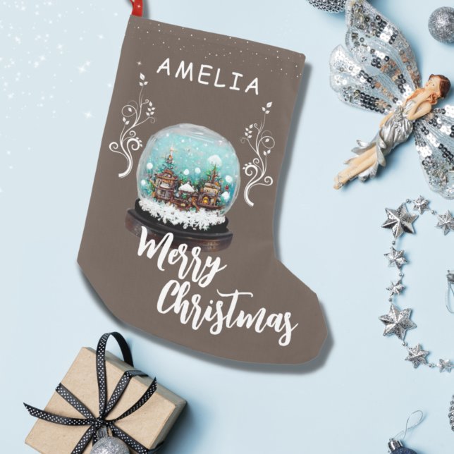 Petite Chaussette De Noël Verre Snowball Village d'hiver Foliing Noël (Créateur téléchargé)