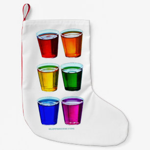 Petite Chaussette De Noël Verres à shot de SlipperyJoe's six tasses disposée
