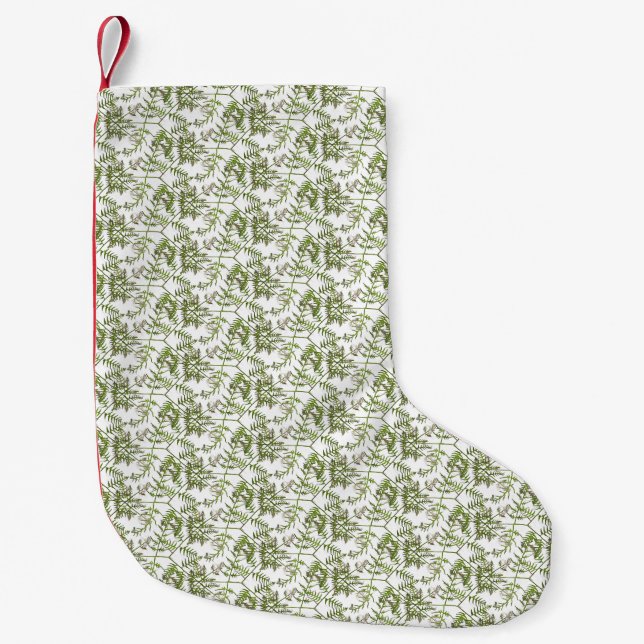 Petite Chaussette De Noël vert de printemps  (Devant)