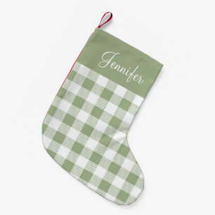 Petite Chaussette De Noël Vert sauge personnalisé