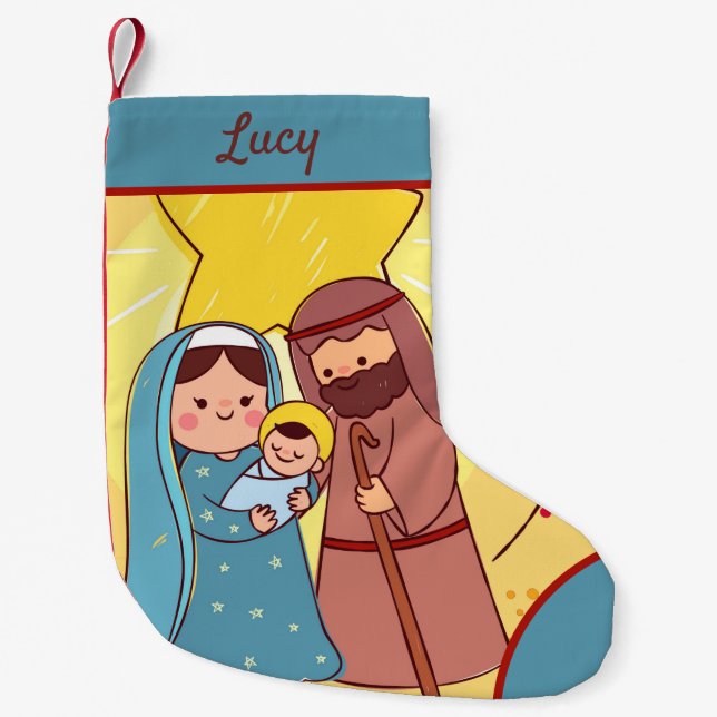 Petite Chaussette De Noël Vierge Marie Noël de la Nativité Jésus (Devant)