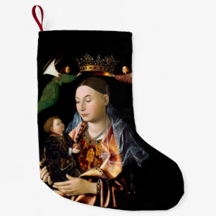 Petite Chaussette De Noël Vierge salée et enfant Christ