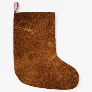Petite Chaussette De Noël Vieux cuir marron