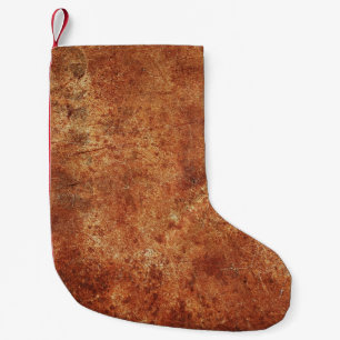 Petite Chaussette De Noël Vieux Grunge Texture métallique rustique