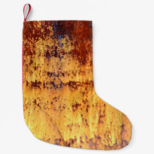 Petite Chaussette De Noël Vieux métal rouille arrière - plan et texture, mét