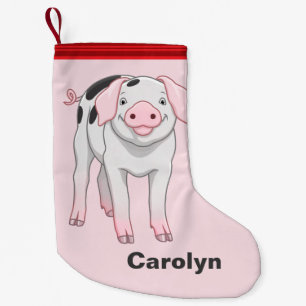 Petite Chaussette De Noël Vieux porc mignon de taches de Gloucestershire