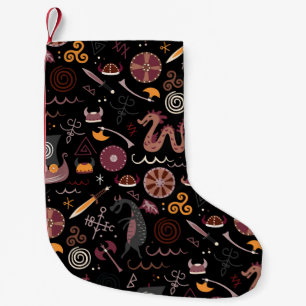 Petite Chaussette De Noël Viking : Conception Graphique, Intransparente.