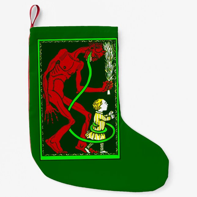 Petite Chaussette De Noël vilain Noël krampus enfant victorien (Devant)