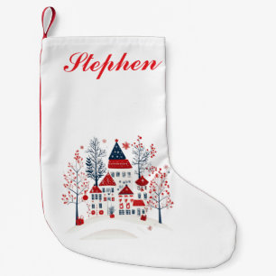 Petite Chaussette De Noël Village nordique avec une touche personnelle