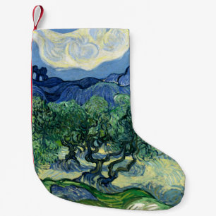 Petite Chaussette De Noël Vincent Van Gogh Oliviers Paysage Montagneux